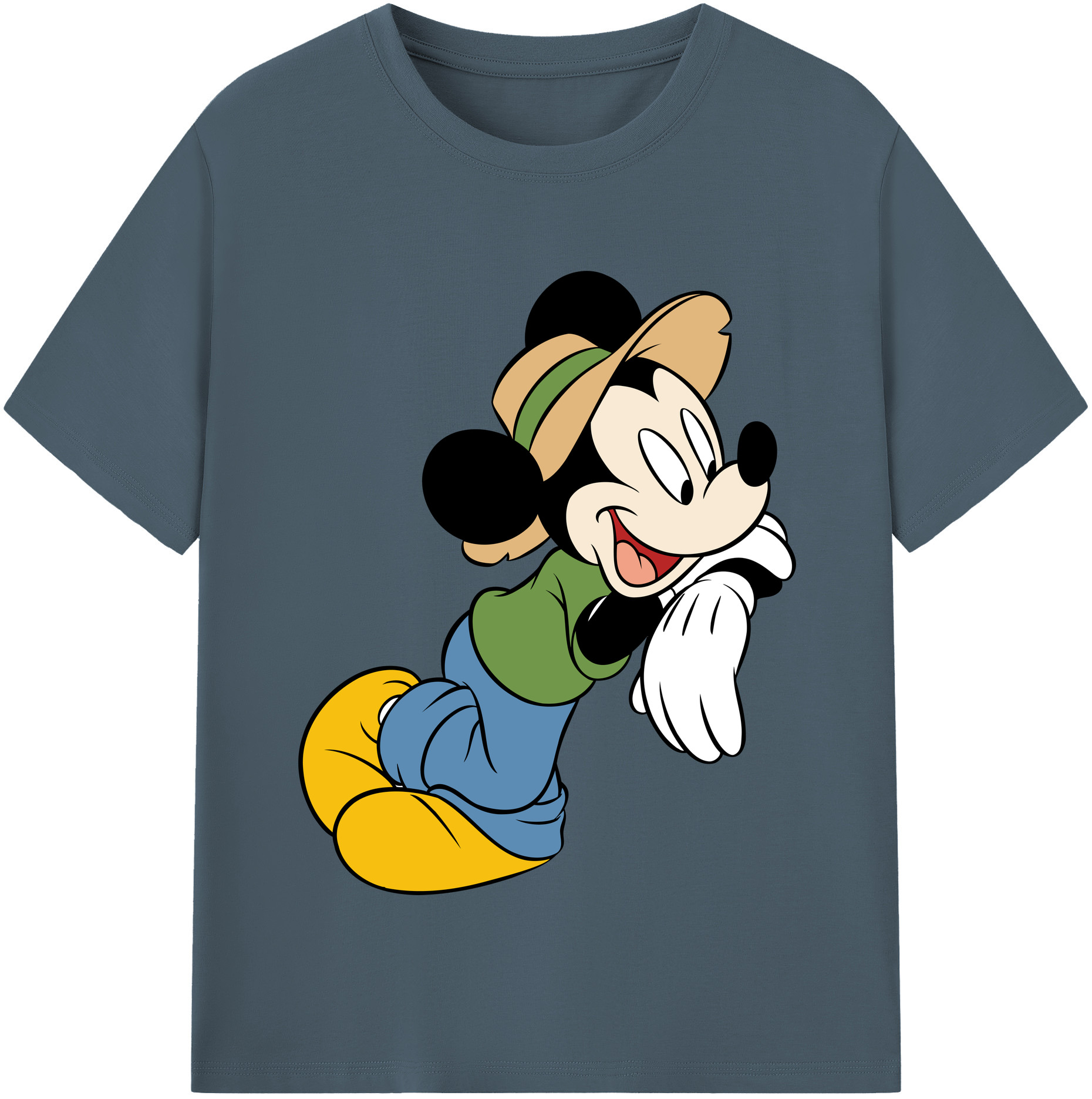 （画像用） ミッキーマウス Mickey Mouse 綿100％半袖Tシャツ（フロントプリント）